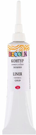 Контур акриловый универсальный "Декола", туба 18 мл, золотой, 13603965
