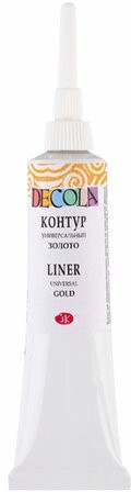 Контур акриловый универсальный "Декола", туба 18 мл, золотой, 13603965