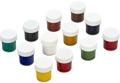 Гуашь художественная ГАММА "Модерн", 12 цветов по 20 мл, картонная упаковка, 221026