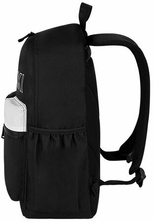 Рюкзак HEIKKI UNIQUE (ХЕЙКИ) универсальный, 6 карманов, черный с белыми вставками, 42х29х16 см, 272585
