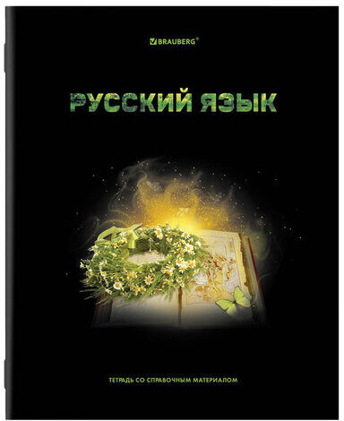 Тетрадь предметная "SHADE" 48 л., глянцевый лак, РУССКИЙ ЯЗЫК, линия, BRAUBERG, 404270