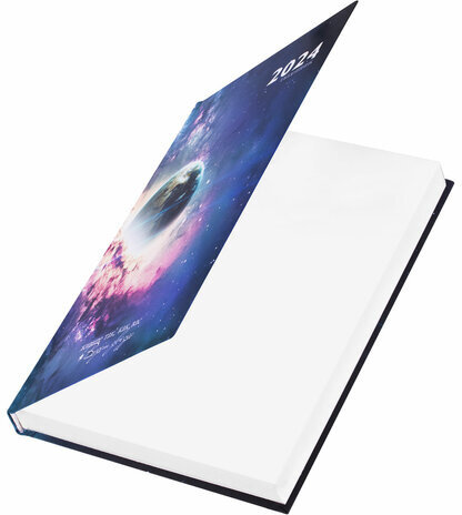 Ежедневник датированный 2024 145х215 мм, А5, STAFF, ламинированная обложка, "Space", 115140