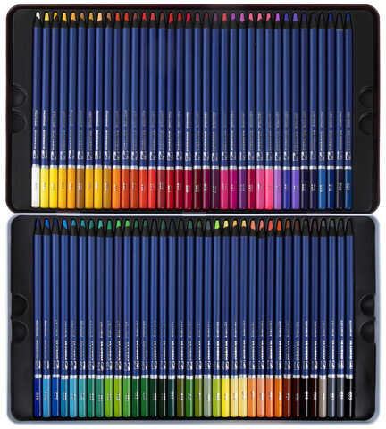 Карандаши художественные цветные акварельные, 72 цвета, 4 мм, металлический кейс, BRAUBERG ART PREMIERE, 181925
