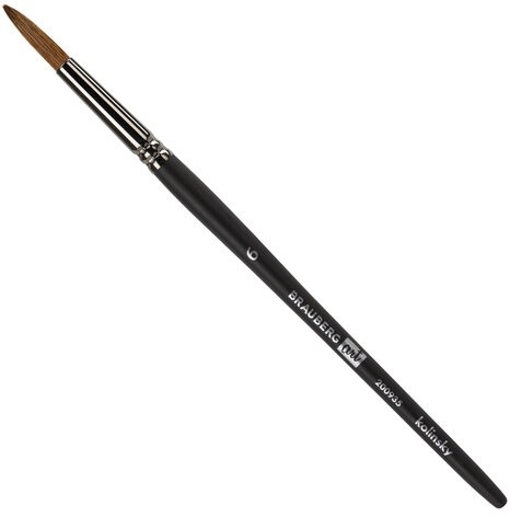 Кисть художественная проф. BRAUBERG ART CLASSIC, колонок, круглая, № 6, короткая ручка, 200935
