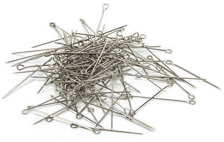 Булавки универсальные с головками-петельками BRAUBERG, 30 мм, 500 штук, в пластиковой коробке, 271319