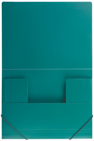 Папка на резинках BRAUBERG, стандарт, зеленая, до 300 листов, 0,5 мм, 221621