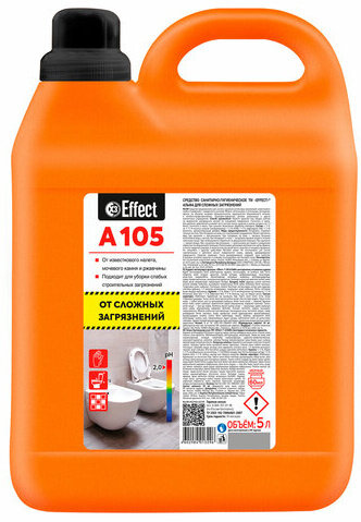 Средство для удаления сложных загрязнений, известкового налета и ржавчины 5 л, EFFECT "Alfa 105", 25994