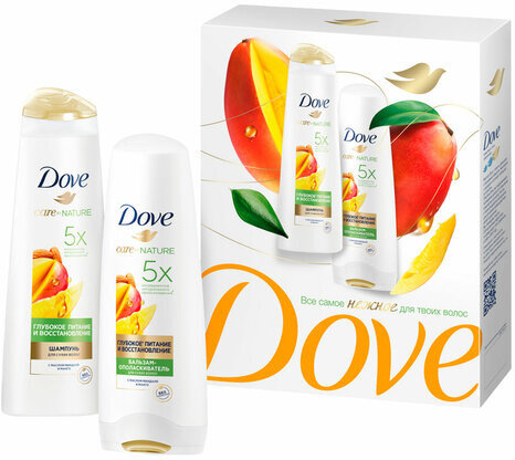 Подарочный набор DOVE "Глубокое питание и восстановление" Шампунь 250 мл + Бальзам 200 мл