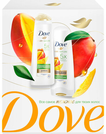 Подарочный набор DOVE "Глубокое питание и восстановление" Шампунь 250 мл + Бальзам 200 мл