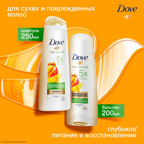 Подарочный набор DOVE "Глубокое питание и восстановление" Шампунь 250 мл + Бальзам 200 мл