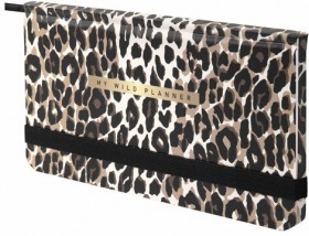 Еженедельник недатированный с резинкой 171х93 мм, BRAUBERG, твердый, 64 л., &quot;Leopard print&quot;, 116312