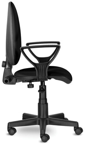 Кресло BRABIX "Prestige Ergo MG-311", регулируемая эргономичная спинка, кожзам, черное, 531877