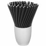 Трубочки для коктейлей бумажные, прямые, 6х205 мм, черные, комплект 50 штук, LAIMA, 608365