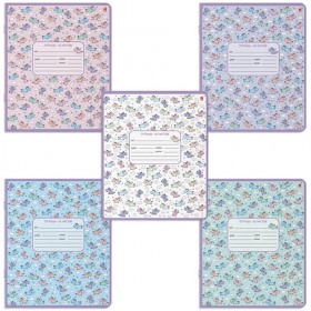 Тетрадь 12 л. АЛЬТ клетка, тиснение фольгой, "ЕДИНОРОЖКИ" (5 видов), 7-12-426/1