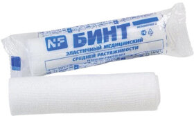 Бинт марлевый фиксирующий эластичный 6 см х 4 м, индивидуальная упаковка, NF