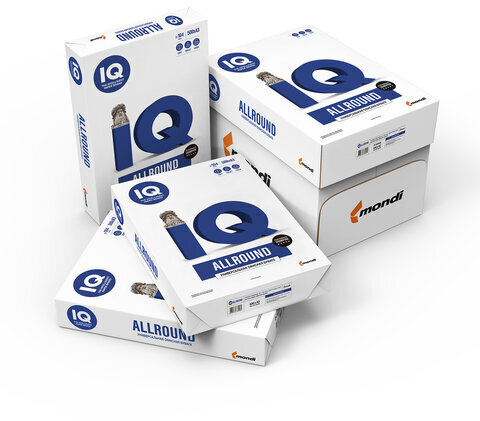 Бумага офисная БОЛЬШОГО ФОРМАТА (297х420), А3, 80 г/м2, 500 л., марка В, IQ ALLROUND, Россия, 162% (CIE)