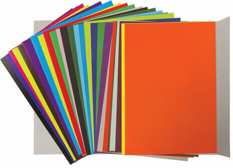 Набор цветного картона и бумаги А4, 10 листов, мелованный + 16 листов, 2-сторонняя газетная, ЮНЛАНДИЯ, "Слон", 111324