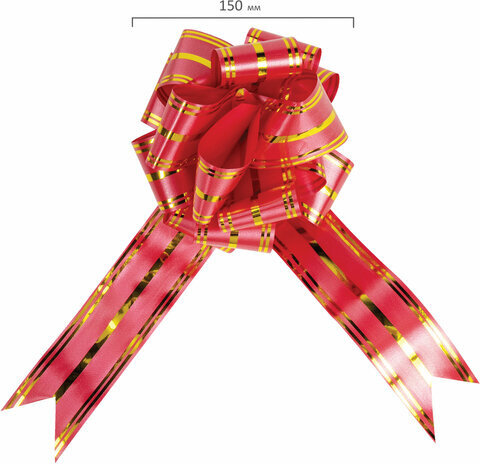Бант-шар d = 15 см для подарка, НАБОР 3 шт., цвета красный/золотой, синий/серебристый, белый/золотистый, ЗОЛОТАЯ СКАЗКА, 591835