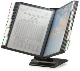 Демосистема настольная металлическая на 10 панелей, с 10 серыми панелями А4, BRAUBERG, 231238