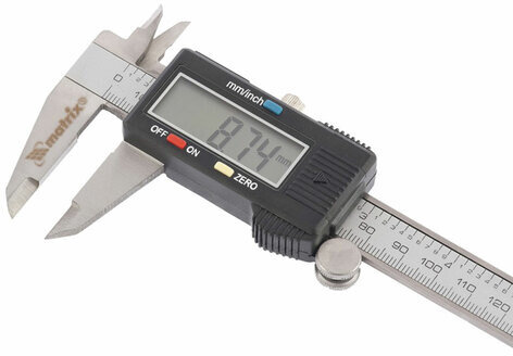 Штангенциркуль электронный, 150 мм, MATRIX, пластиковый кейс, 31611