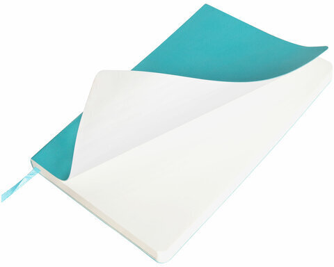 Блокнот-скетчбук А5 (130х210 мм), BRAUBERG ULTRA, под кожу, 80 г/м2, 96 л., без линовки, бирюзовый, 113023