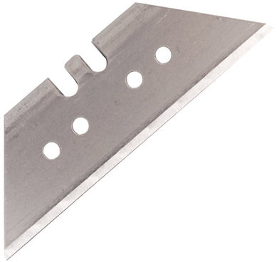 Лезвия для универсальных мощных ножей, 18 мм, BRAUBERG, КОМПЛЕКТ 5 ШТ., форма-трапеция, в пластиковом пенале, 236637