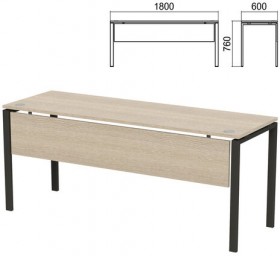 Стол на металлокаркасе &quot;Арго&quot;, 1800х600х760 мм, царга, ясень шимо (КОМПЛЕКТ)