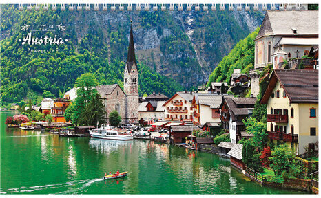 Календарь квартальный с бегунком 2023 г., 3 блока, 4 гребня, СуперЛюкс, "Путешествие", HATBER, 3Кв4гр2ц_02622