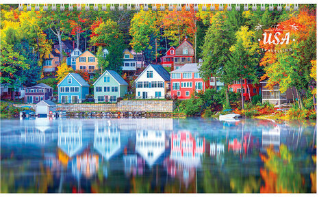 Календарь квартальный с бегунком 2023 г., 3 блока, 4 гребня, СуперЛюкс, "Путешествие", HATBER, 3Кв4гр2ц_02622