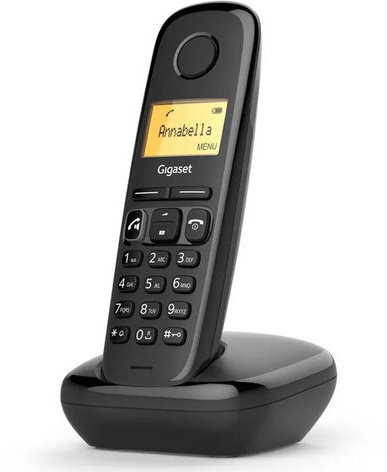 Радиотелефон Gigaset A270, память 80 номеров, АОН, повтор, часы, черный, S30852H2812S301