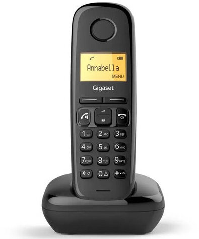 Радиотелефон Gigaset A270, память 80 номеров, АОН, повтор, часы, черный, S30852H2812S301