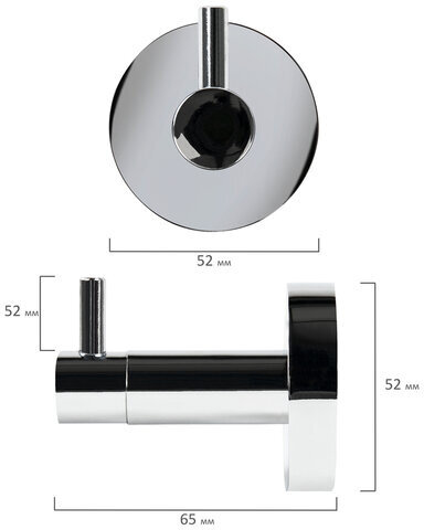 Крючок универсальный LAIMA, нержавеющая сталь, крепление к стене, 607430