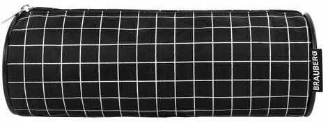 Пенал-косметичка BRAUBERG, Checkered, черный, 20х7х7см, 272298