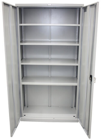 Шкаф металлический офисный BRABIX "MK 18/91/46", 1830х915х460 мм, 47 кг, 4 полки, разборный, 291136, S204BR180202
