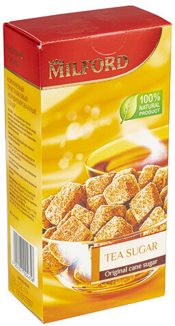 Сахар-рафинад MILFORD 0,5 кг, тростниковый, картонная упаковка, 979