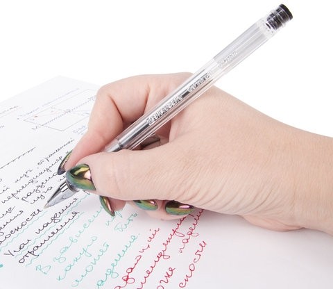 Ручка гелевая BRAUBERG "Jet", ЧЕРНАЯ, корпус прозрачный, узел 0,5 мм, линия письма 0,35 мм, 141018