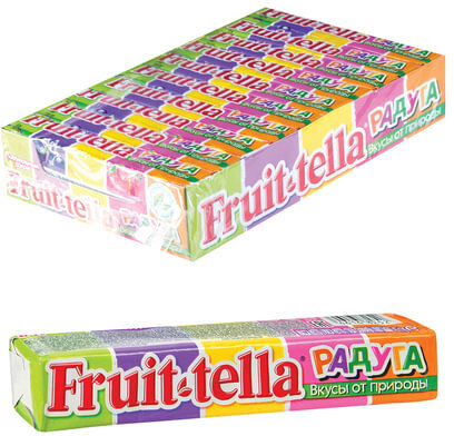 Жевательная конфета FRUITTELLA (Фруттелла) "Радуга", 41 г, 87042