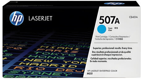 Картридж лазерный HP (CE401A) LaserJet Pro M570dn/M570dw, №507A, голубой, оригинальный, ресурс 6000 страниц