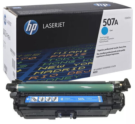 Картридж лазерный HP (CE401A) LaserJet Pro M570dn/M570dw, №507A, голубой, оригинальный, ресурс 6000 страниц