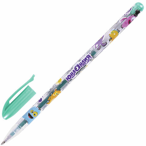 Ручки гелевые ЮНЛАНДИЯ, НАБОР 6 ЦВЕТОВ, МЕТАЛЛИК, с печатью, узел 0,7 мм, линия письма 0,5 мм, 142801