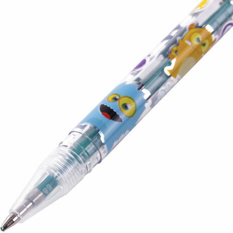 Ручки гелевые ЮНЛАНДИЯ, НАБОР 6 ЦВЕТОВ, МЕТАЛЛИК, с печатью, узел 0,7 мм, линия письма 0,5 мм, 142801