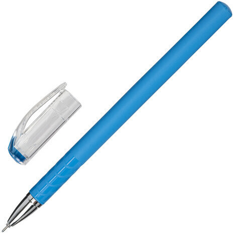 Ручка гелевая STAFF "College" GP-181, СИНЯЯ, корпус синий, игольчатый узел 0,6 мм, линия письма 0,3 мм, 143017