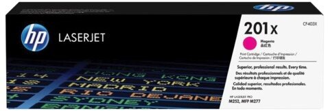 Картридж лазерный HP (CF403X) LaserJet Pro M277n/dw/M252n/dw, №201X, пурпурный, оригинальный, ресурс 2300 страниц