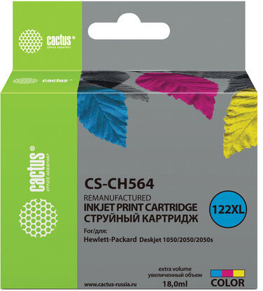 Картридж струйный CACTUS (CS-CH564) для HP Deskjet 1050/2050/2050S, цветной