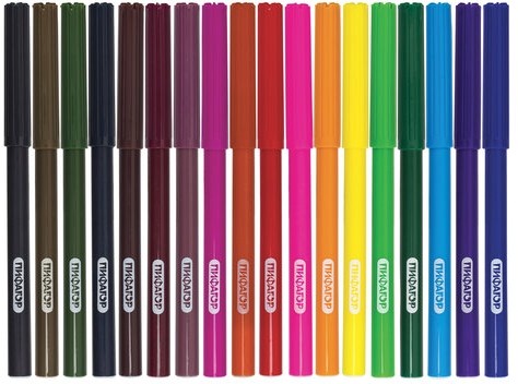 Фломастеры ПИФАГОР "ЭНИКИ-БЕНИКИ", 18 цветов, вентилируемый колпачок, 151402