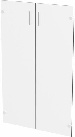 Дверь СТЕКЛО прозрачное "Арго", КОМПЛЕКТ 2 шт., 355х4х1120 мм, БЕЗ ФУРНИТУРЫ