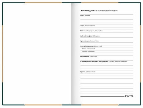 Ежедневник недатированный А5 145х215 мм, ламинированная обложка, 160 л., STAFF, "Под книгу", 115563