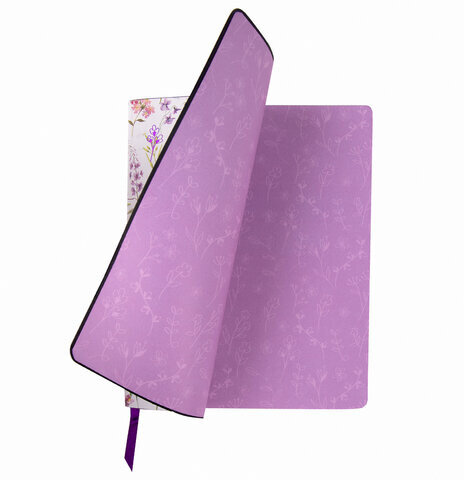 Тетрадь А5 (168х208 мм), 80 л., сшивка, клетка, под кожу, бумага 70 г/м2, фольга, BRAUBERG VISTA, "Spring", 403923