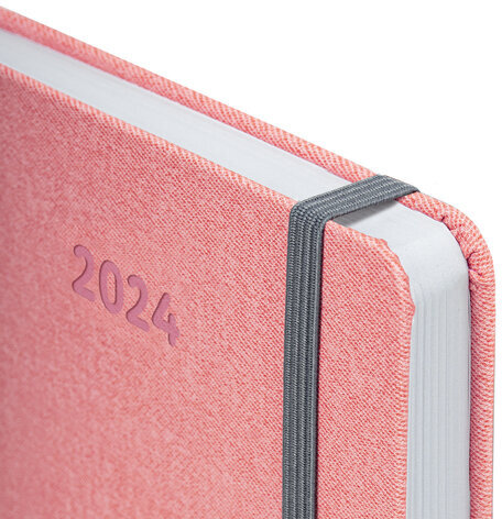 Ежедневник датированный 2024 А5 138x213 мм, BRAUBERG "Mosaic", под кожу, розовый, 114908