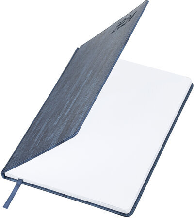 Еженедельник датированный 2024 БОЛЬШОЙ ФОРМАТ А4 210х297 мм, BRAUBERG "Wood", под кожу, синий, 115011